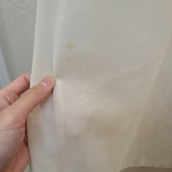 Miss Avenue Dress Womens Small Ivory Chiffon Maxi Layered Flowy Lightweight - Picture 11 of 12